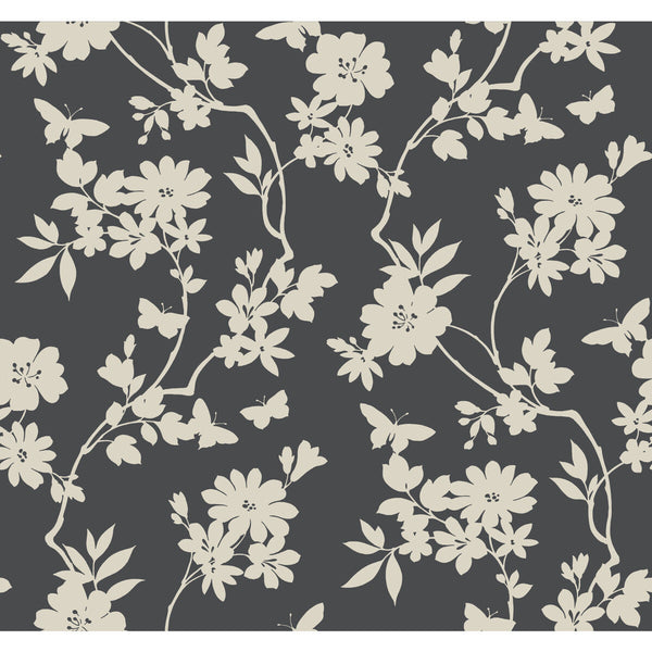 Kravet Design - W3870-21 Dark Blue | Kravet Design | Candice Olson After Eight | Botanical & Floral Wallcovering Print