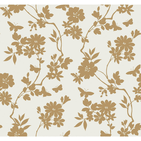Kravet Design - W3870-4 Gold | Kravet Design | Candice Olson After Eight | Botanical & Floral Wallcovering Print