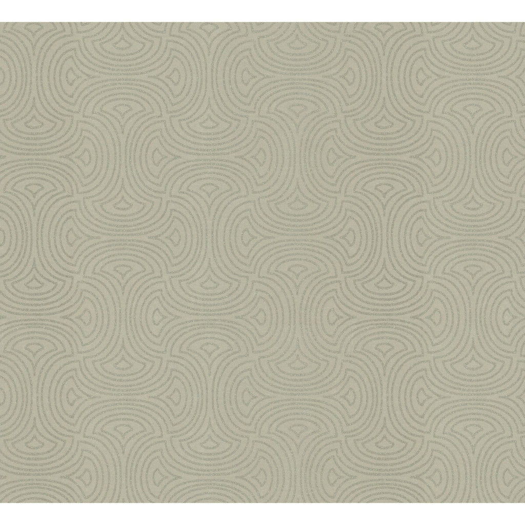 Kravet Design - W3871-106 Taupe | Kravet Design | Candice Olson After Eight |Geometric Metallic Wallcovering Print
