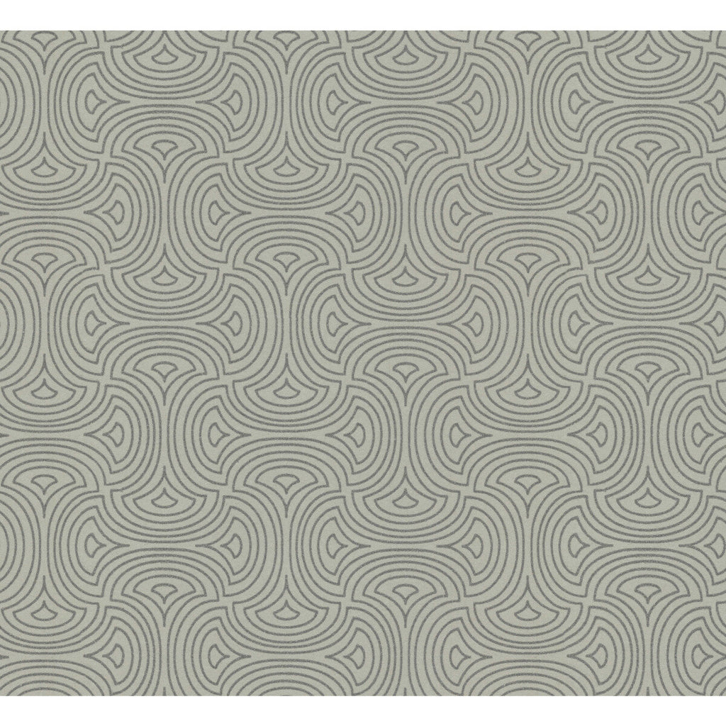 Kravet Design - W3871-11 Silver | Kravet Design | Candice Olson After Eight |Geometric Metallic Wallcovering Print