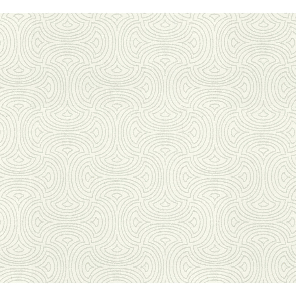 Kravet Design - W3871-1 White | Kravet Design | Candice Olson After Eight |Geometric Metallic Wallcovering Print