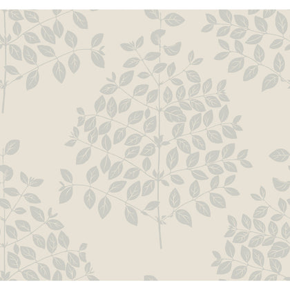 W3875-1 Ivory | Kravet Design | Candice Olson Modern Nature 2Nd Edition | Botanical & Floral Metallic Wallcovering Print