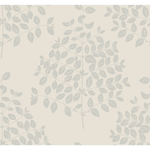 W3875-1 Ivory | Kravet Design | Candice Olson Modern Nature 2Nd Edition | Botanical & Floral Metallic Wallcovering Print