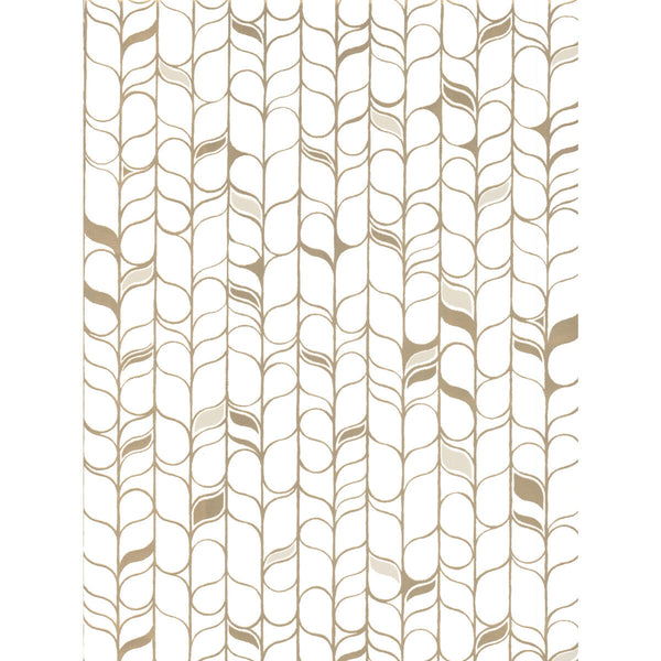 Kravet Design - W3877-4 Gold | Kravet Design | Candice Olson Modern Nature 2Nd Edition | Botanical & Floral Stripes Wallcovering Print
