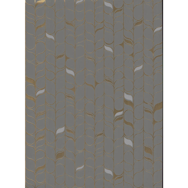 Kravet Design - W3877-52 Grey | Kravet Design | Candice Olson Modern Nature 2Nd Edition | Botanical & Floral Stripes Wallcovering Print
