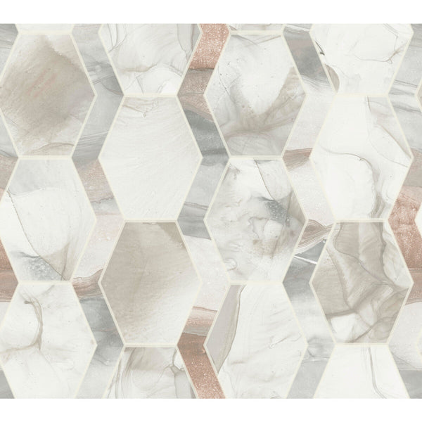 Kravet Design - W3882-106 Taupe | Kravet Design | Candice Olson Modern Nature 2Nd Edition |Geometric Wallcovering Print