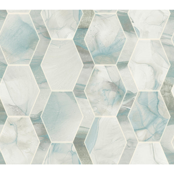 Kravet Design - W3882-1311 Turquoise | Kravet Design | Candice Olson Modern Nature 2Nd Edition |Geometric Wallcovering Print