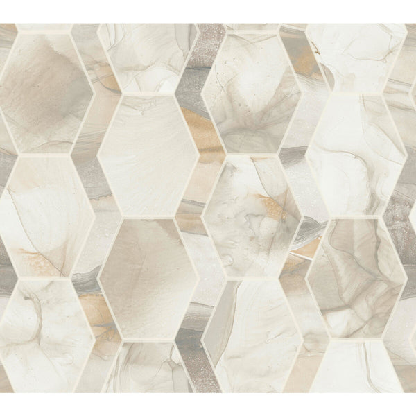 Kravet Design - W3882-1611 Beige | Kravet Design | Candice Olson Modern Nature 2Nd Edition |Geometric Wallcovering Print