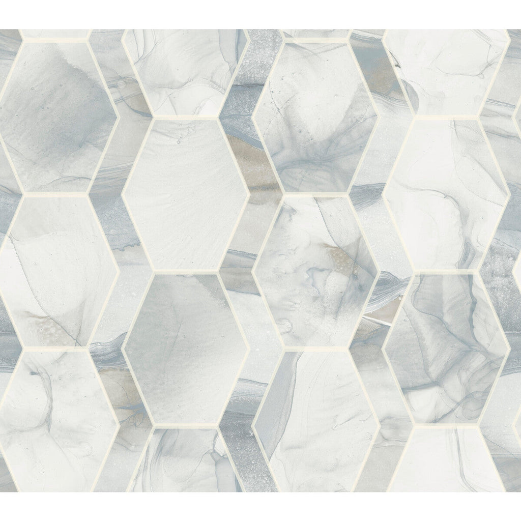 Kravet Design - W3882-2111 Blue | Kravet Design | Candice Olson Modern Nature 2Nd Edition |Geometric Wallcovering Print