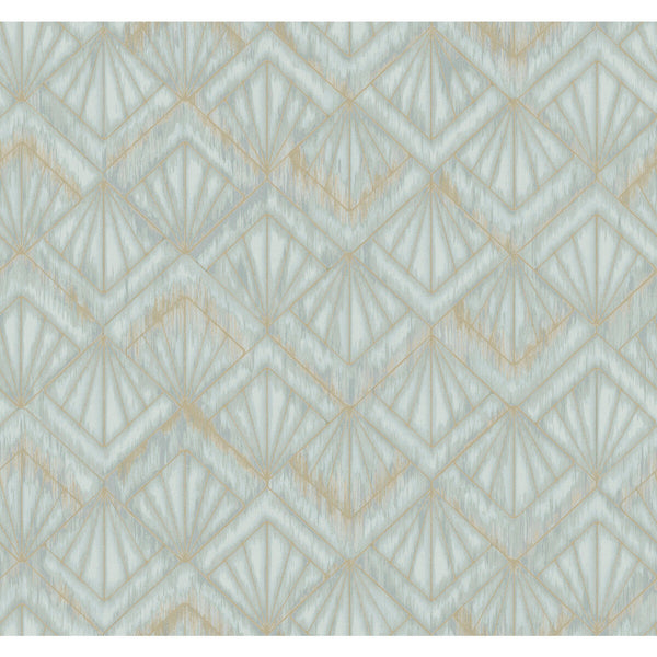 Kravet Design - W3884-130 Spa | Kravet Design | Candice Olson Modern Nature 2Nd Edition |Geometric Metallic Wallcovering Print