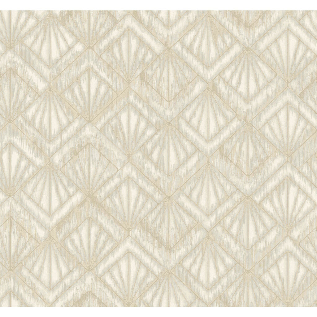 Kravet Design - W3884-16 Light Grey | Kravet Design | Candice Olson Modern Nature 2Nd Edition |Geometric Metallic Wallcovering Print