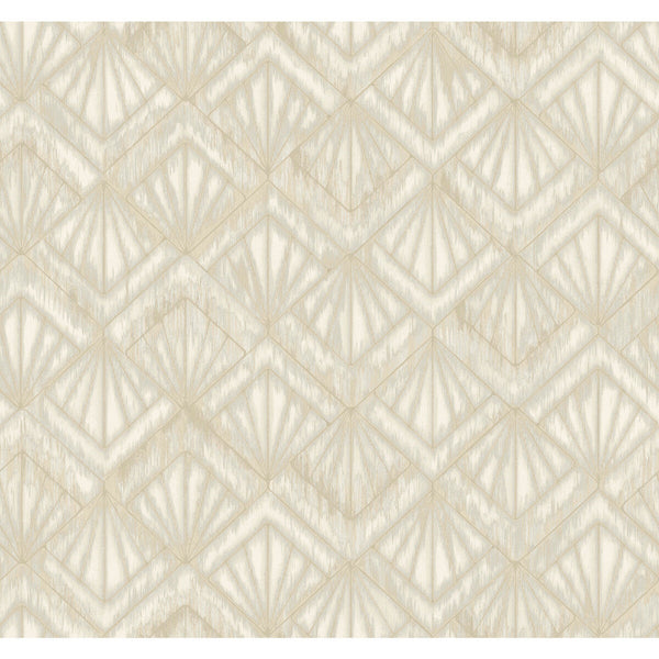 Kravet Design - W3884-16 Light Grey | Kravet Design | Candice Olson Modern Nature 2Nd Edition |Geometric Metallic Wallcovering Print