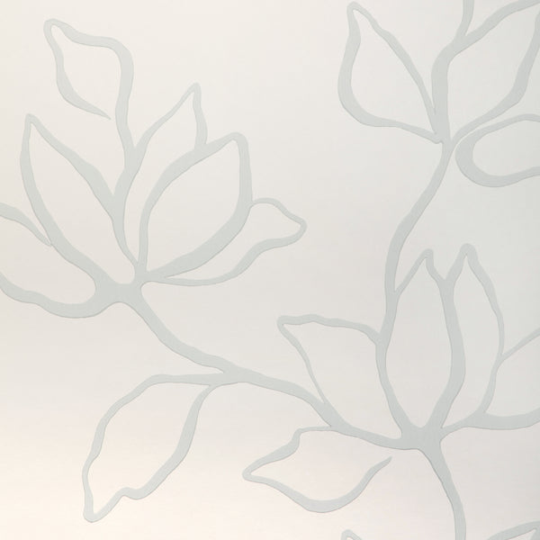 Floral Sketch Wp - Mist Light Grey | Kravet Couture | Atelier Wallcovering | Botanical & Floral Wallcovering Print