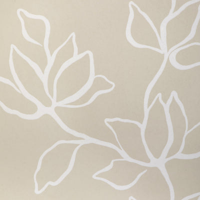 Floral Sketch Wp - Linen Beige | Kravet Couture | Atelier Wallcovering | Botanical & Floral Wallcovering Print