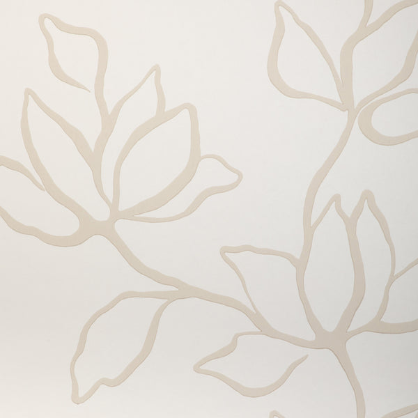 Floral Sketch Wp - Natural Beige | Kravet Couture | Atelier Wallcovering | Botanical & Floral Wallcovering Print