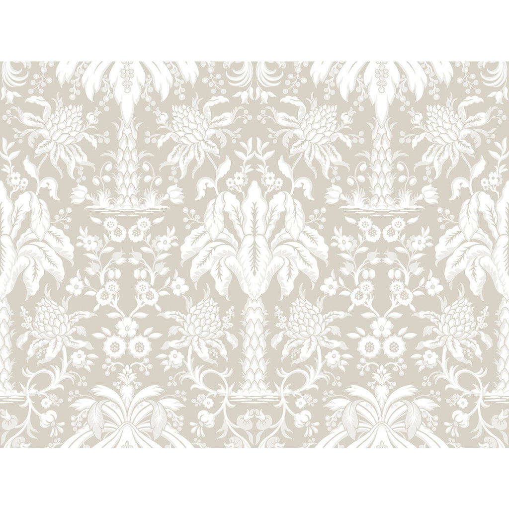 Kravet Design - W3887-16 Taupe | Kravet Design | Damask Resource Library | Botanical & Floral Damask Wallcovering Print