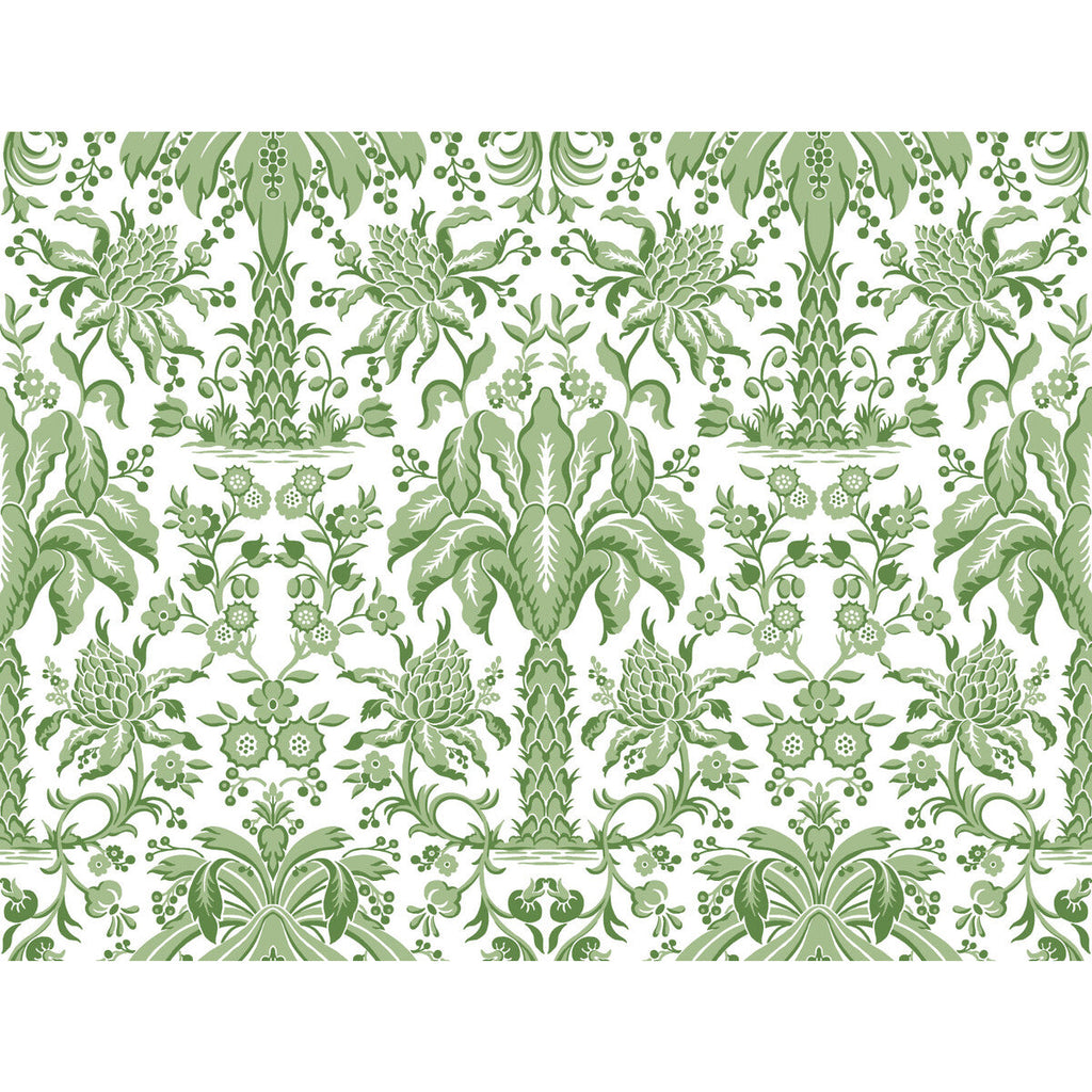 Kravet Design - W3887-23 Green | Kravet Design | Damask Resource Library | Botanical & Floral Damask Wallcovering Print