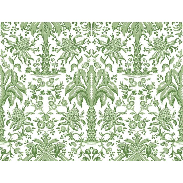 Kravet Design - W3887-23 Green | Kravet Design | Damask Resource Library | Botanical & Floral Damask Wallcovering Print