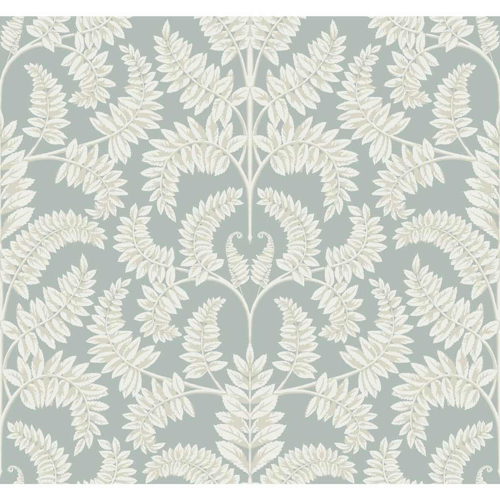 Kravet Design - W3891-113 Turquoise | Kravet Design | Damask Resource Library | Botanical & Floral Damask Wallcovering Print