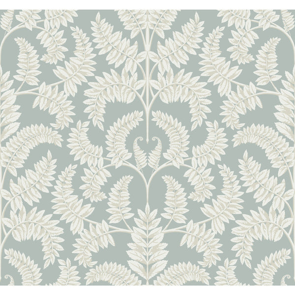 Kravet Design - W3891-113 Turquoise | Kravet Design | Damask Resource Library | Botanical & Floral Damask Wallcovering Print