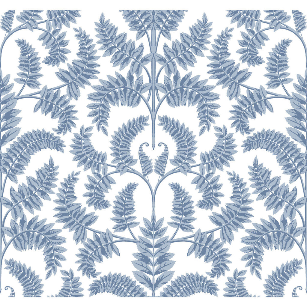 Kravet Design - W3891-155 Blue | Kravet Design | Damask Resource Library | Botanical & Floral Damask Wallcovering Print
