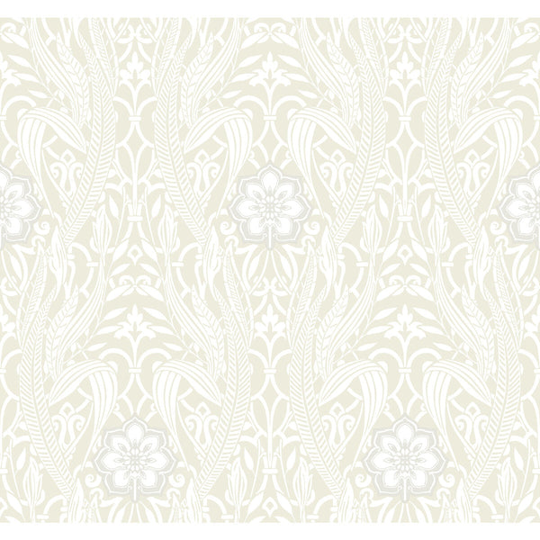 Kravet Design - W3894-1 Beige | Kravet Design | Damask Resource Library |Damask Metallic Wallcovering Print