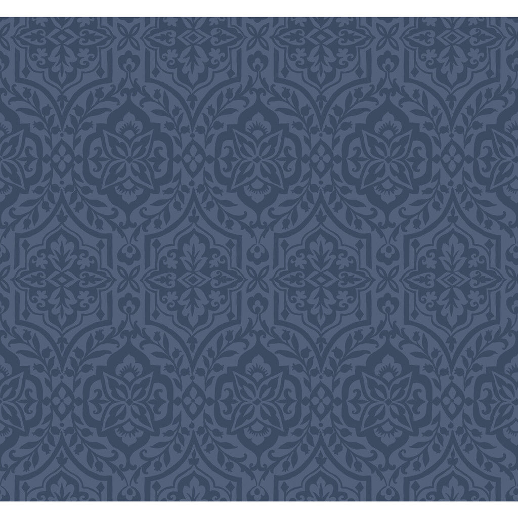 Kravet Design - W3895-550 Dark Blue | Kravet Design | Damask Resource Library | Damask Wallcovering Print