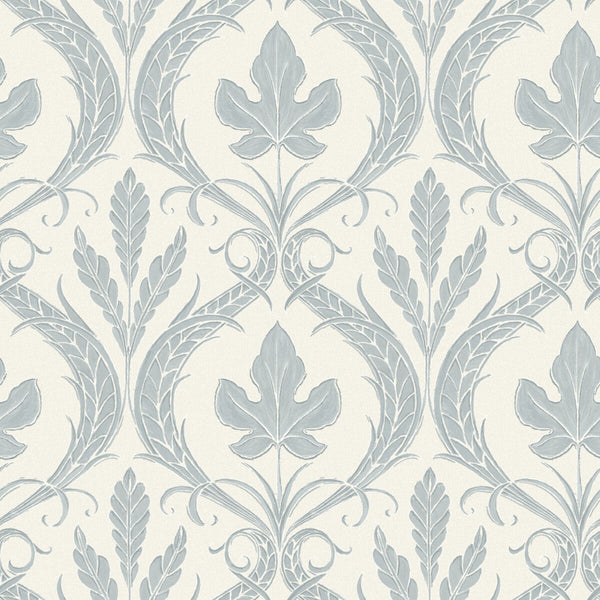 Kravet Design - W3896-115 Light Blue | Kravet Design | Damask Resource Library | Botanical & Floral Damask Wallcovering Print