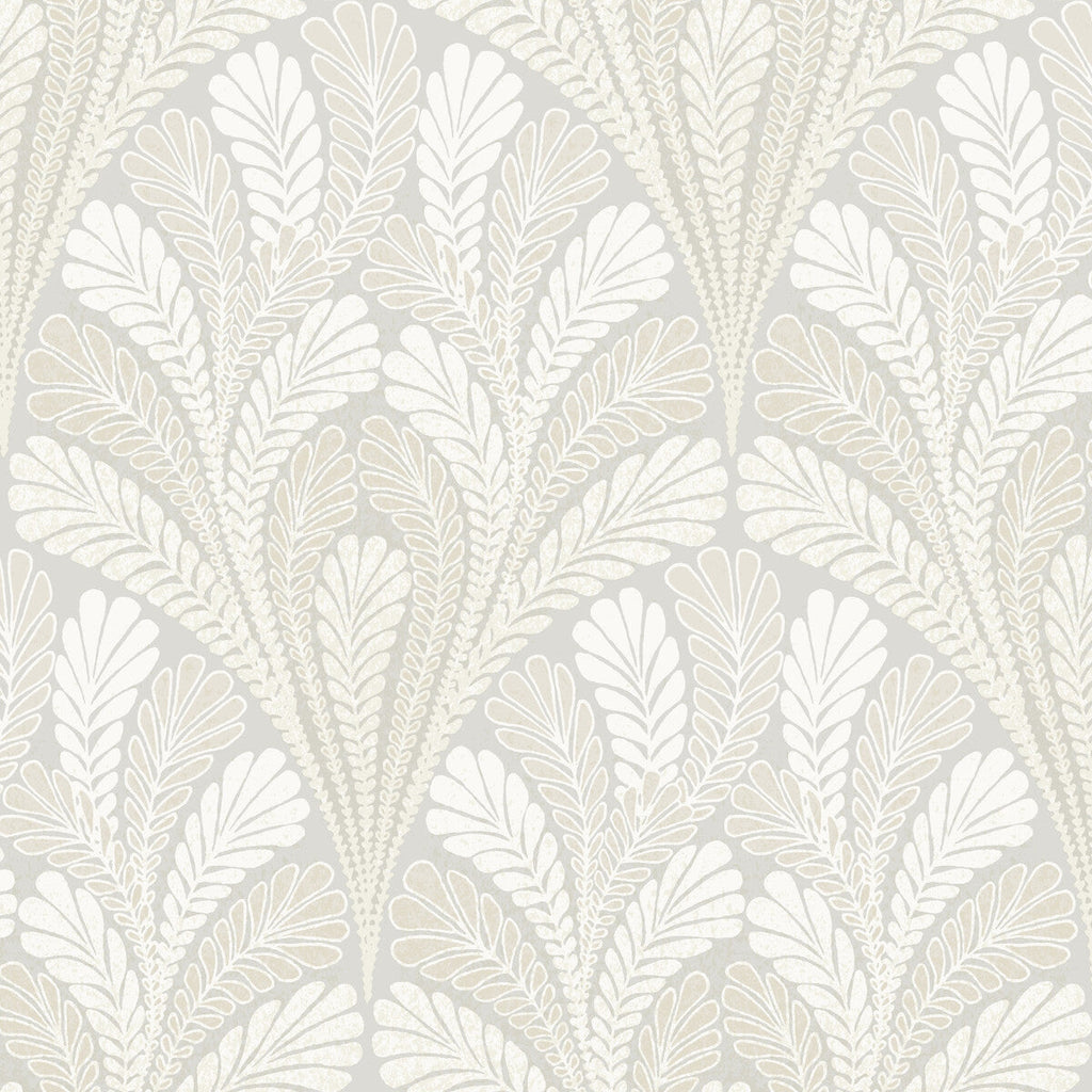 Kravet Design - W3899-1101 Grey | Kravet Design | Damask Resource Library | Botanical & Floral Damask Wallcovering Print