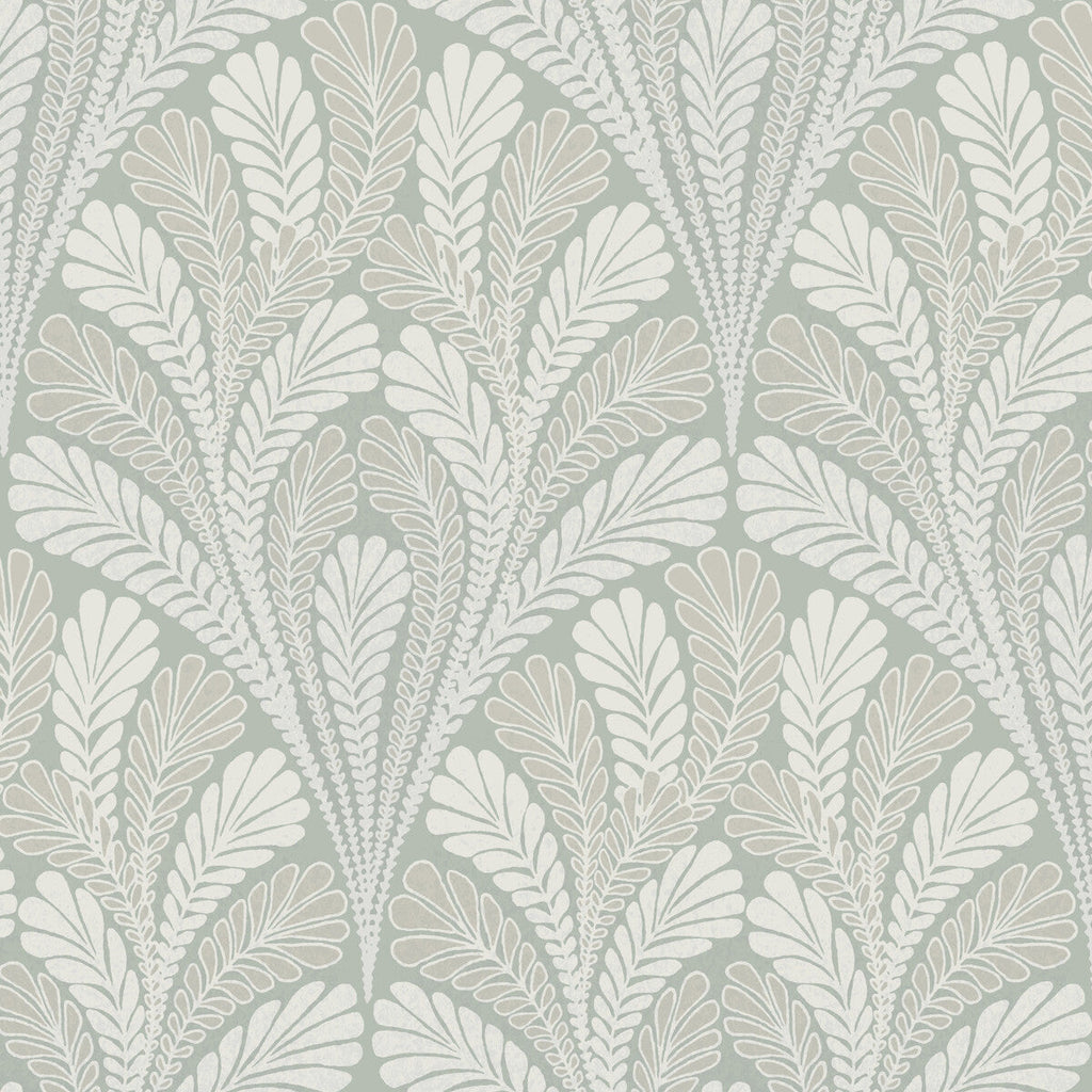 Kravet Design - W3899-1311 Turquoise | Kravet Design | Damask Resource Library | Botanical & Floral Damask Wallcovering Print
