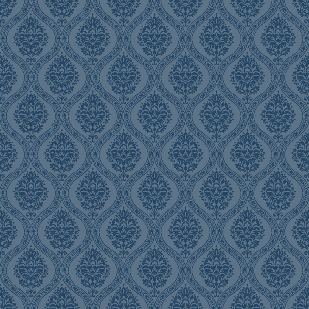 Kravet Design - W3900-550 Dark Blue | Kravet Design | Damask Resource Library | Damask Wallcovering Print