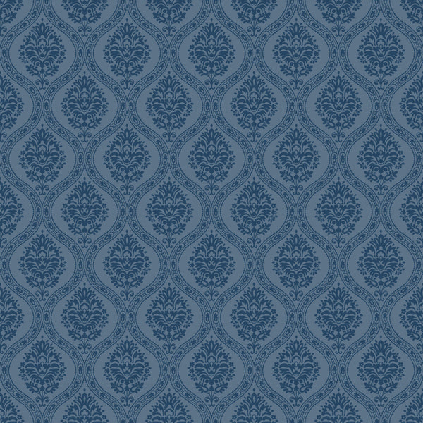 Kravet Design - W3900-550 Dark Blue | Kravet Design | Damask Resource Library | Damask Wallcovering Print