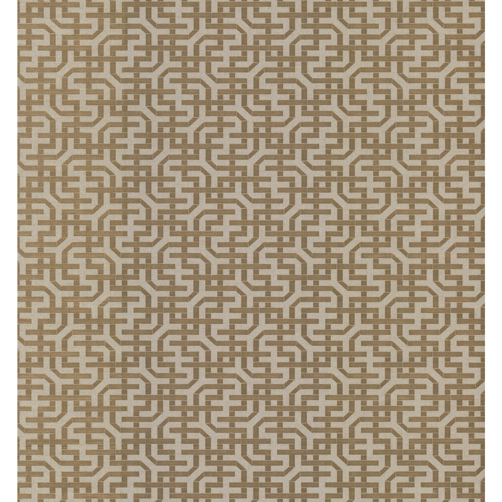 Kravet Design - W3907-4 Gold | Kravet Design | Ronald Redding Traveler |Geometric Metallic Wallcovering Print
