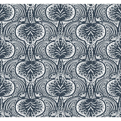 Kravet Design - W3911-51 Blue Wallcovering | Kravet
