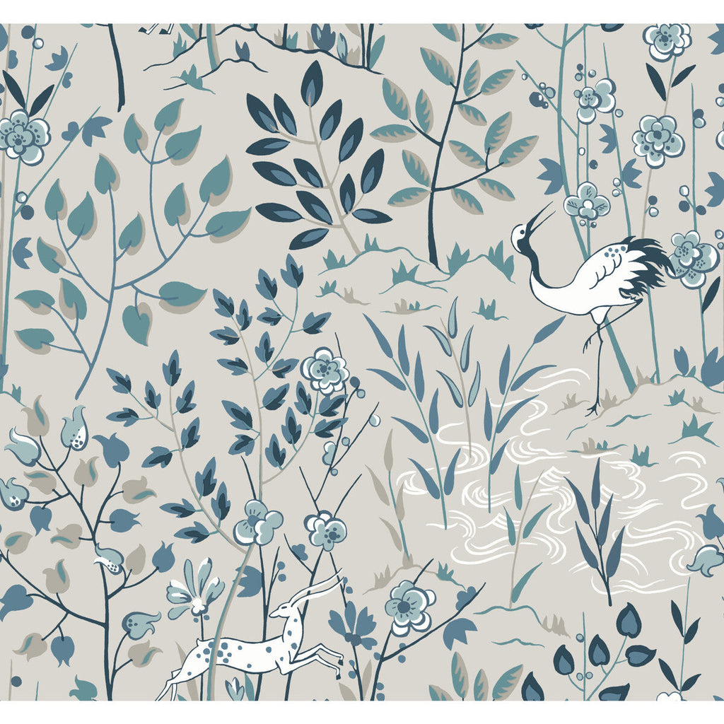 Kravet Design - W3912-135 Ivory | Kravet Design | Ronald Redding Traveler | Botanical & Floral Animal/Insects Wallcovering Print