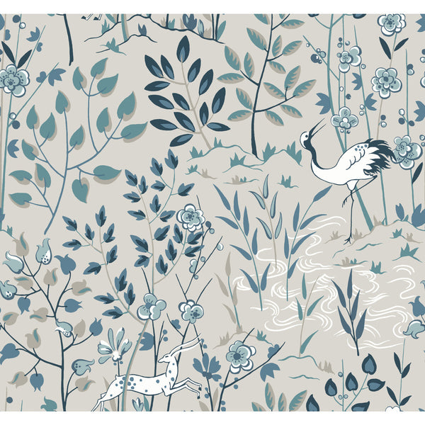 Kravet Design - W3912-135 Ivory | Kravet Design | Ronald Redding Traveler | Botanical & Floral Animal/Insects Wallcovering Print