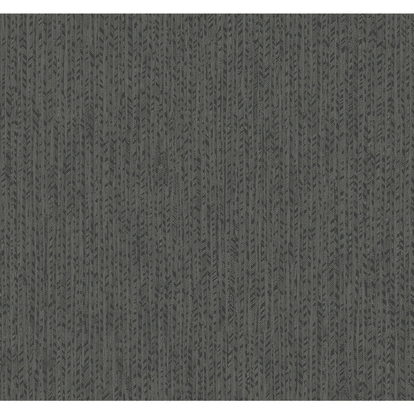 Kravet Design - W3914-8 Black | Kravet Design | Ronald Redding Traveler |Herringbone/Tweed Stripes Wallcovering Print