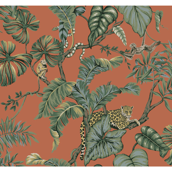 Kravet Design - W3915-12 Orange | Kravet Design | Ronald Redding Traveler | Botanical & Floral Animal/Insects Wallcovering Print