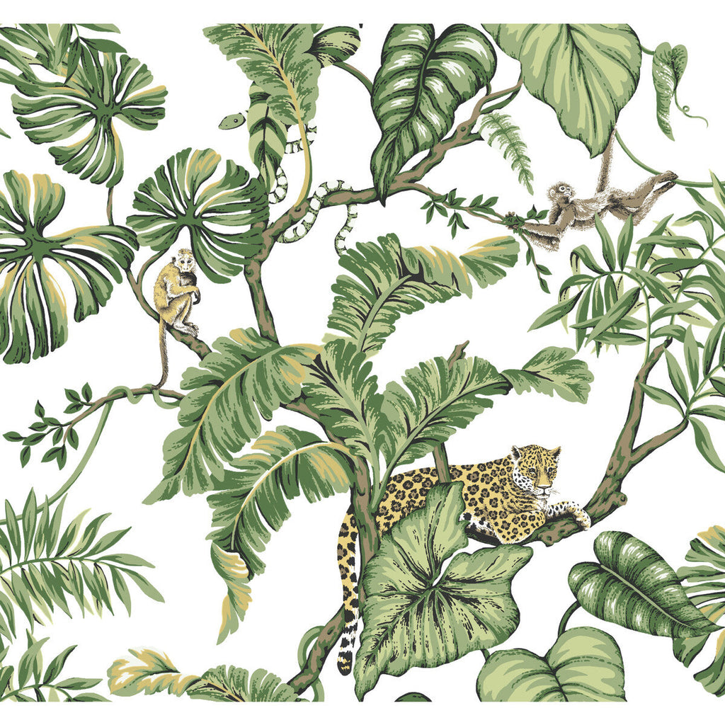 Kravet Design - W3915-3 White | Kravet Design | Ronald Redding Traveler | Botanical & Floral Animal/Insects Wallcovering Print