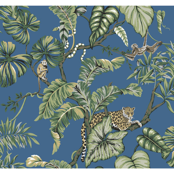 Kravet Design - W3915-5 Blue | Kravet Design | Ronald Redding Traveler | Botanical & Floral Animal/Insects Wallcovering Print