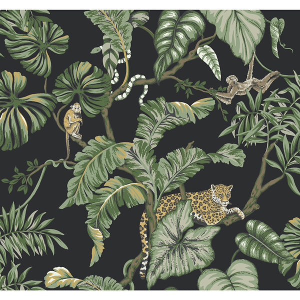 Kravet Design - W3915-83 Black | Kravet Design | Ronald Redding Traveler | Botanical & Floral Animal/Insects Wallcovering Print