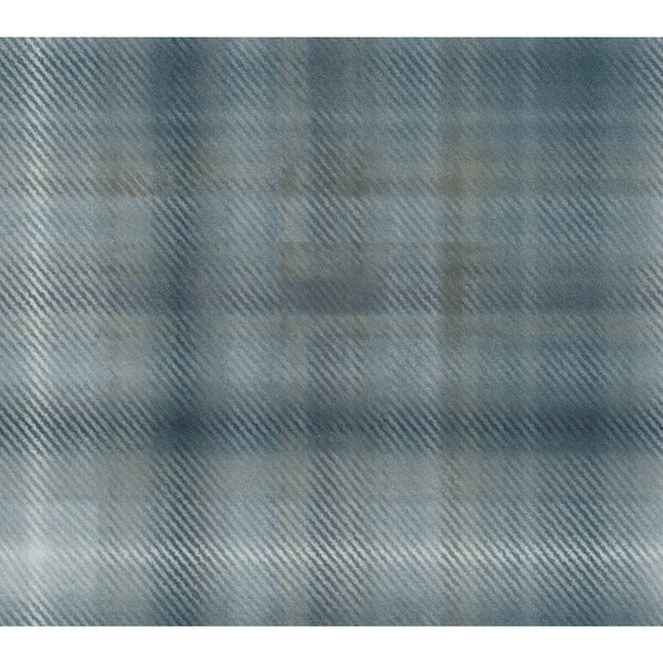 W3916-5 Blue | Kravet Design | Ronald Redding Traveler |Plaid / Check Wallcovering Print