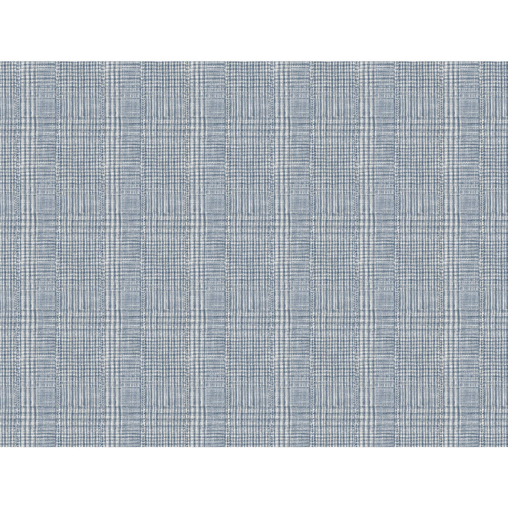 Kravet Design - W3918-5 Blue | Kravet Design | Ronald Redding Traveler |Plaid / Check Wallcovering Print