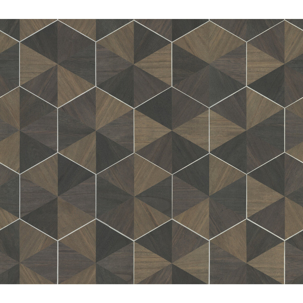 Kravet Design - W3920-816 Brown | Kravet Design | Ronald Redding Traveler | Geometric Wallcovering Print
