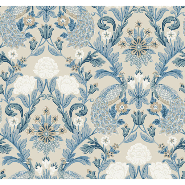 W3923 - 15 Beige | Kravet Design | Ronald Redding Arts & Crafts | Botanical & Floral Animal/Insects Wallcovering Print