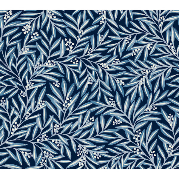 W3926 - 51 Blue | Kravet Design | Ronald Redding Arts & Crafts | Botanical & Floral Wallcovering Print