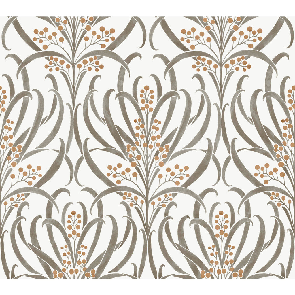 W3927 - 21 White | Kravet Design | Ronald Redding Arts & Crafts | Botanical & Floral Wallcovering Print