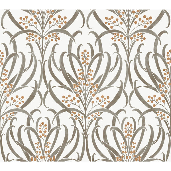 W3927 - 21 White | Kravet Design | Ronald Redding Arts & Crafts | Botanical & Floral Wallcovering Print