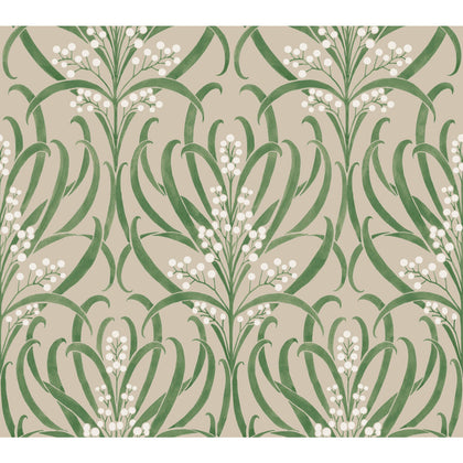 W3927 - 311 Ivory | Kravet Design | Ronald Redding Arts & Crafts | Botanical & Floral Wallcovering Print