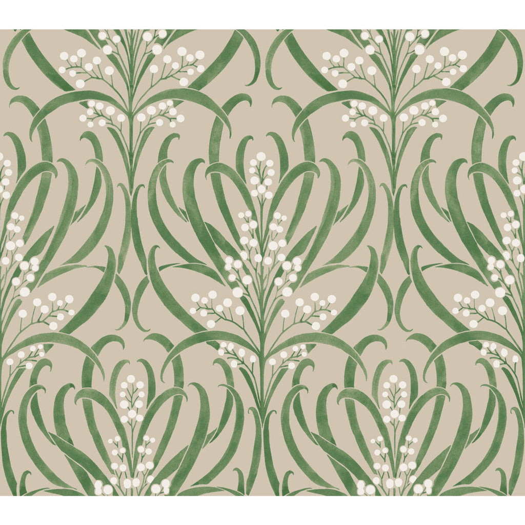 W3927 - 311 Ivory | Kravet Design | Ronald Redding Arts & Crafts | Botanical & Floral Wallcovering Print